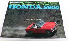 AFFICHE ORIGINALE CONCESSION HONDA S800 800 S CABRIOLET 1966-1970 Japan 