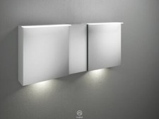 armoire de toilette burgbad Badu, avec 3 portes, butée à droite, avec