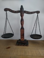 Balance Décorative en Bois - Fait main Vintage - Art déco  - Design XXe France 