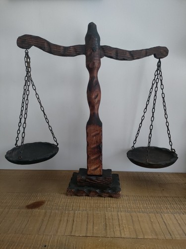 Balance décorative bois - balance,