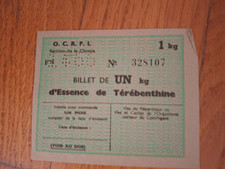 Rationnement - Billet matiere