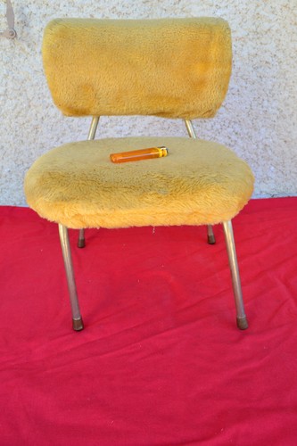 Chaise moumoute jaune paille - moumoute,