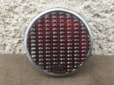 Ancien catadioptre rond en verre / Avec vis centrale de fixation / Motos / Vélos