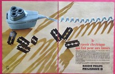 Publicité de presse: Rasoir électrique PHILIPS Télé GRUNDIG Ceinture GIBAUD 1967