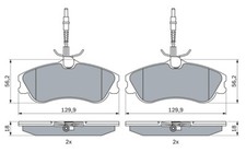 BOSCH BP103 0 986 424 223 Plaquettes de freins avant CITROEN PEUGEOT BP 103