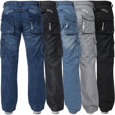 Enzo Hommes Cargo Combat Jean