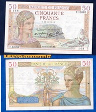 50 Francs Cérès 4/4/1940 TTB