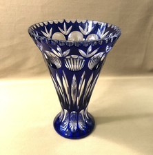grand vase cornet en cristal