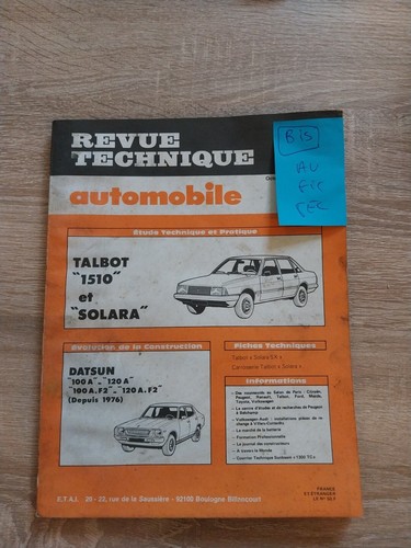Revue technique talbot 1510 - talbot,