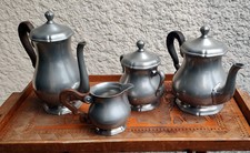 SERVICE THÉ CAFÉ ETAIN DU MANOIR LOT DE 4 PIECES