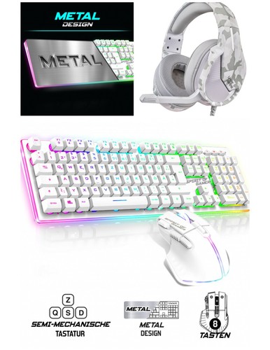 Pack gamer blanc sans fil - sans,