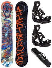 Set de Snowboard AIRTRACKS Diamant Cœur Charbon + Fixation Étoile Ou Master + Sb