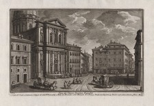 Vase Église De San Carlo Di Catinari Rome Roma Gravure Cuivre