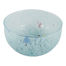 Murano Verre Bleu Clair Multi Bonbon Candy Plat Bol Bijoux Plateau Venise Italie