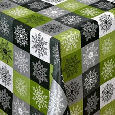 Nappe de Table en Toile Cirée Noël Premium 01355-04 Carré Rond Oval