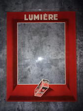 Ancien présentoir en verre PLV - FILM LUMIERE - SUPERLUMICHROME - 31 x 44 cm