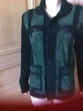 veste homme laine et suede AGNES B taille 1