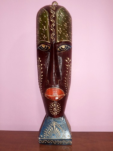 Masque bois art tribal - masque, en