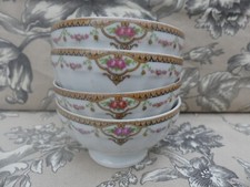 4 Bols BOWL porcelaine de Chauvigny 9cm de diamètre 5cm de haut très bon état