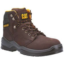 Chaussures De Sécurité Hautes – Caterpillar Striver Marron S3 SRC – Tige Cuir Nu