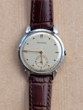 MOVADO Factories vintage acier steel mecanic 125 military style 36mm