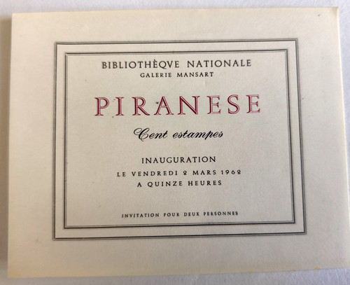 Carton invitation piranese - d'invitation,