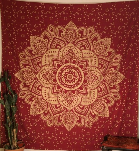 Couvre lit tapisserie mandala - couvre-lit,