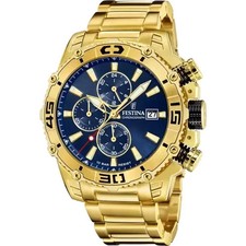 Montre Festina Prestige F204922 en acier inoxydable, cadran chronographe 48,5 mm