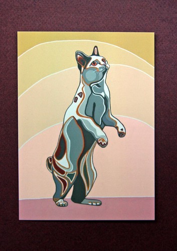Carte postale chat - maneki, neko