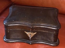 Coffret a bijoux en cuir filet