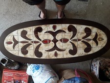 table basse bois vintage de