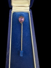 Épingle à cravate ancienne géorgienne or 18 Carats améthyste début XIXe siècle