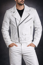 Blouson moto cuir homme style - moto,