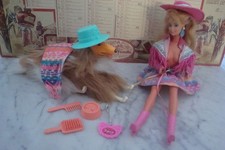 vetement poupée barbie #7454 9961  WESTERN FUN CALLIE DOG vintage 1984