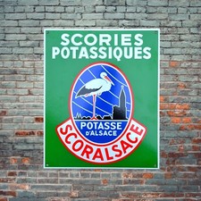Plaque émaillée potasse - potasse, d'