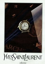  publicité Advertising 0322 1990   montre collection Yves Saint Laurent