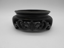 05 )  SOCLE EN BOIS POUR VASE EN PORCELAINE DE CHINE OU FIGURINE / STATUE ....