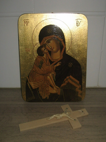 Icône sur bois byzantine - icône,