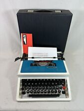 Machine à écrire Underwood 315 Bleu  revisée netoyée +ruban neuf + Notice 70s