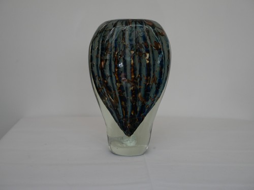 Vase verre décor stannifère