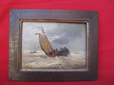 PEINTURE MARINE HUILE SUR PANNEAU SIGNEE