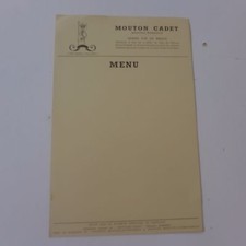 MENU ancien MOUTON CADET Grand vin médoc ROTHSCHILD   PAUILLAC