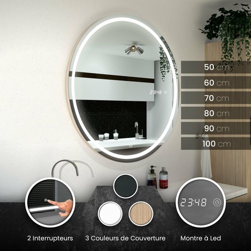 Miroir led ronds london avec - led,