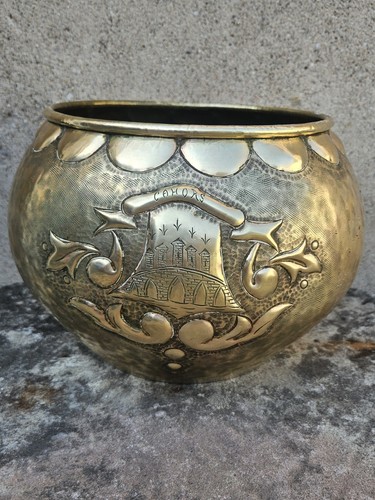 Ancien cache pot laiton cahors - cache-pot,