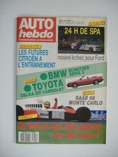 AUTO HEBDO n°633 BMW SCHNITZER SERIE 3-TOYOTA CELICA GTI CABRIOLET-24 H DE SPA