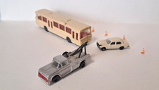 1:160 Fleischmann-Wiking-Bachmann, Collision entre un bus et une voiture éch.  N