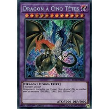 Carte Yu-Gi-Oh! Dragon à Cinq Têtes BLHR-FR000 Secret Rare