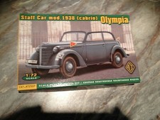 RARE- ACE 72507 - 1/72, voiture allemande olympia 2 portes 1938 WW2
