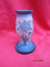 Vase signé DE VIANNE Décor floral dégagé à l'acide