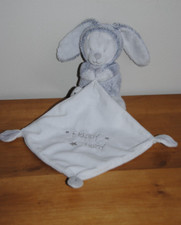 Doudou Lapin Ours Mouchoir ORCHESTRA PREMAMAN Plat Blanc Gris HAPPY BABY